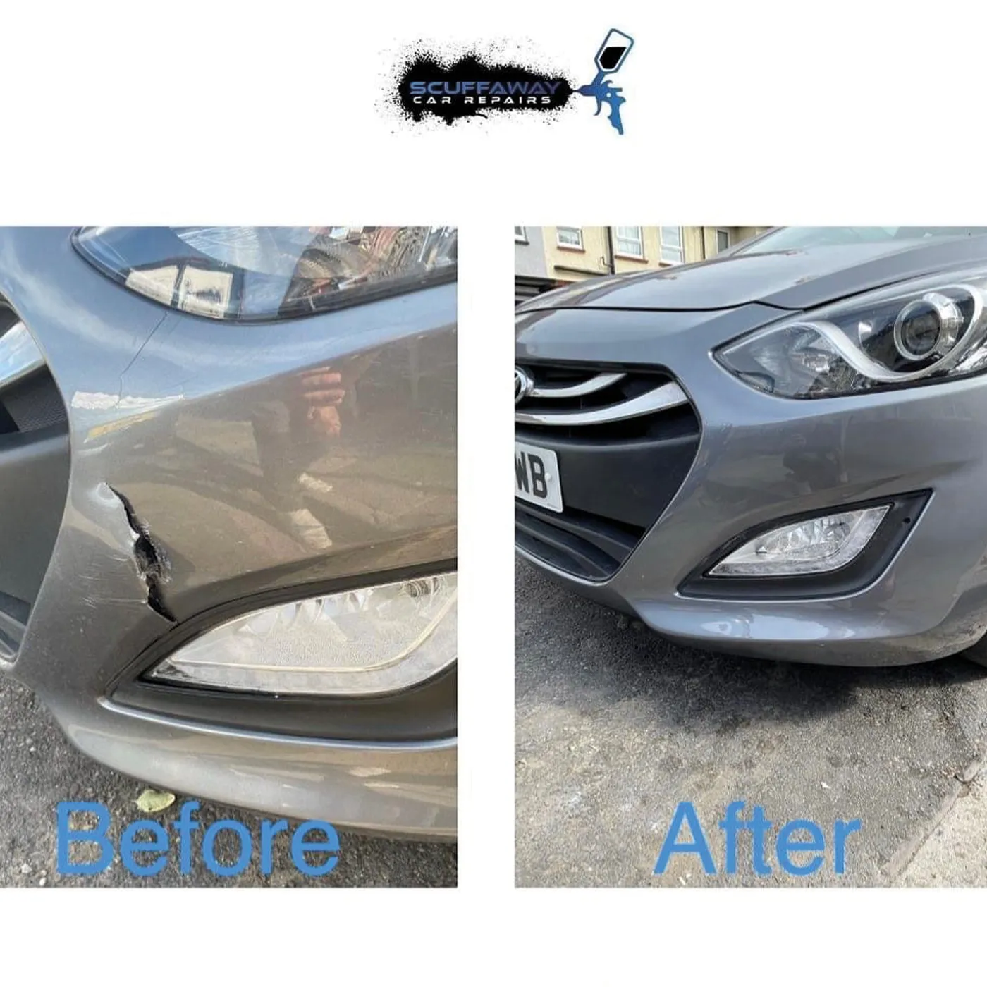 grey car front